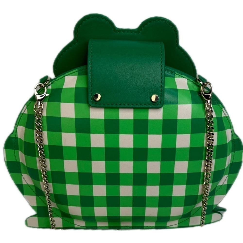 Kate Spade NY Green Gingham Hoppkins Frog Plaid Crossbody Bag NWT! - Picture 10 of 16